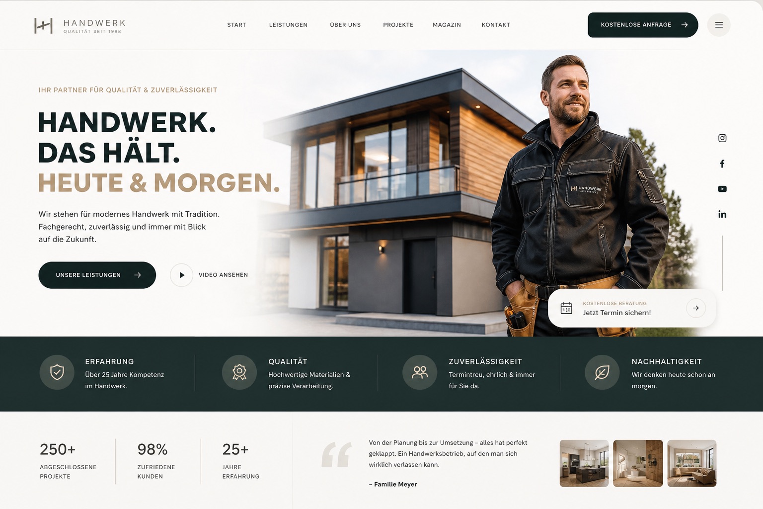 Webdesign für Handwerker — BrandHeiss Agency